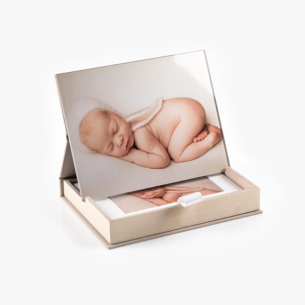 Coffret photo de luxe avec un revêtement PVC de première qualité